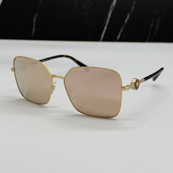 NEW VERSACE VE2227 1410/5A SUNGLASSES MOD 2227 GOLD WOMEN EYEWEAR VE2227 14105A main image 7